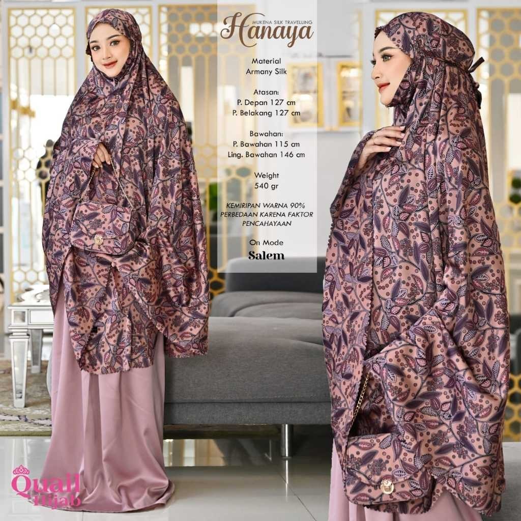 hanaya Mukena Original Quail hijab mukena original Quail Hanaya Mukenah Original Quail Emran
