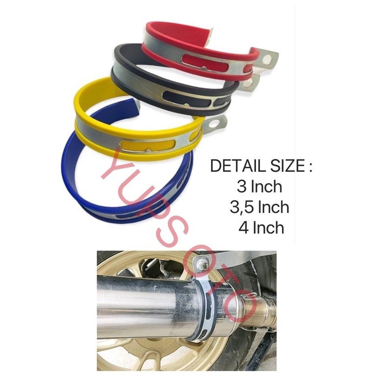 KLEMAN KLEM KNALPOT RACING UKURAN 3 / 3.5 / 4 INCH BREKET BRACKET KeNALPOT RACING MOTOR UNIVERSAL 3,