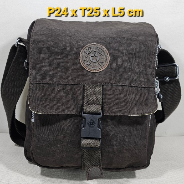 Kipling original Lancelot shoulder bag HB2029 Brown coffee tas selempang pria bisa unisex