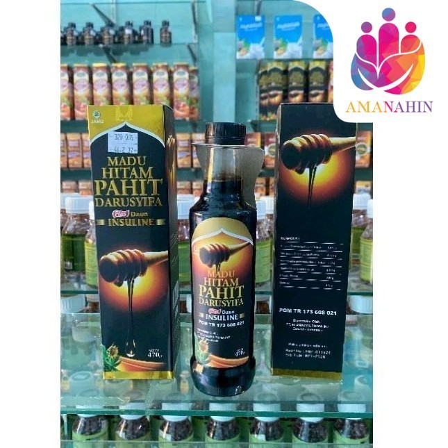 

MADU HITAM PAHIT PLUS DAUN INSULINE DARUSYIFA ISI 470gr / 100% BAHAN ALAMI UHJ