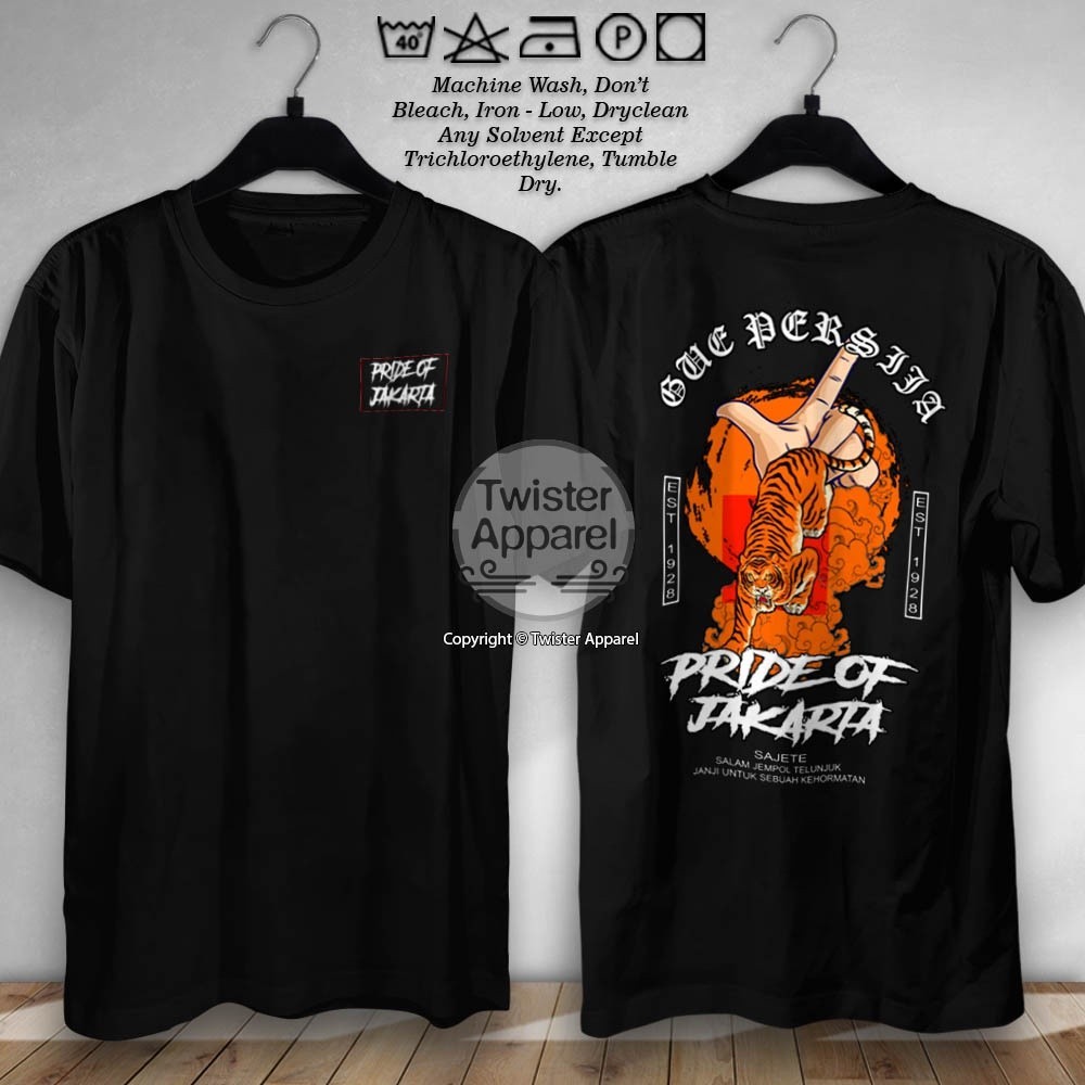 Kaos Persija Pride Of Jakarta Macan Kemayoran Sajete Baju Distro Bola Supporter Jakmania Cotton Comb