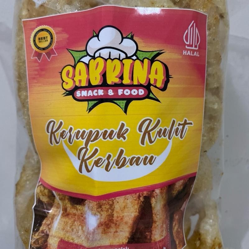 

SABRINA Kerupuk Kulit Kerbau asli Rambak Krecek Snack krupuk jangek Camilan Asin gurih