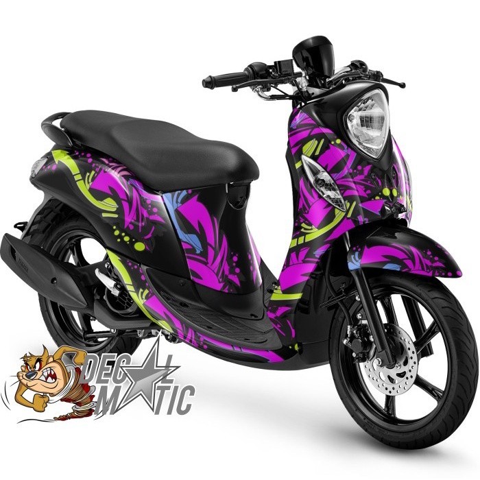 Stiker Fino Full body + Decal Dashboard Fino Karbu 115 / FI 125  Premium Sporty Grafity Pink
