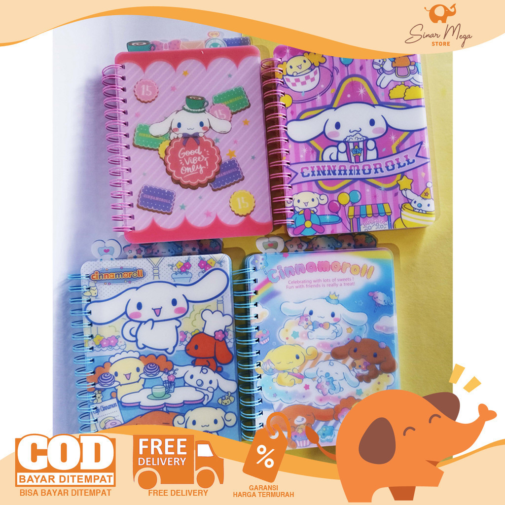 

Fancy Buku Tulis Kwarto PP-003 Cinnamoroll Binder Notebook Spiral A5 Catatan Bergaris Lucu