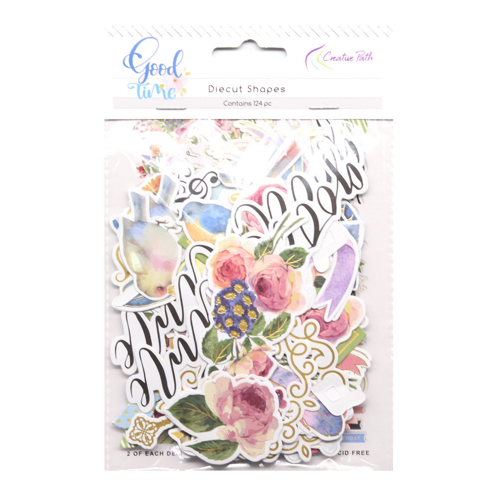 

Creative Path 124pcs Ephemera Pack Paper Die Cuts Embellishments For Crafts Scrapbooking Cardmaking Accessories Decorations