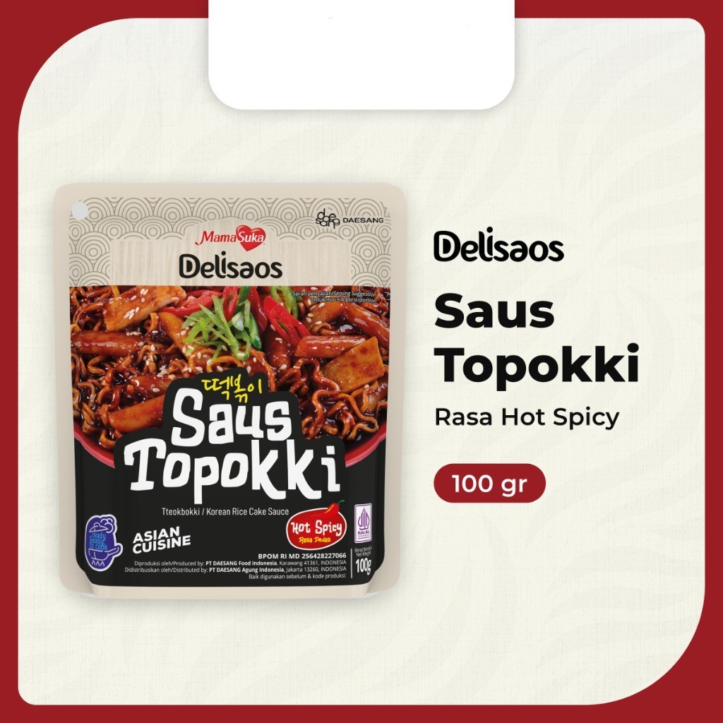 

✨ TOMOTOSTORE ✨ MAMASUKA Delisaos Saus Topokki Hot Spicy 100 gr