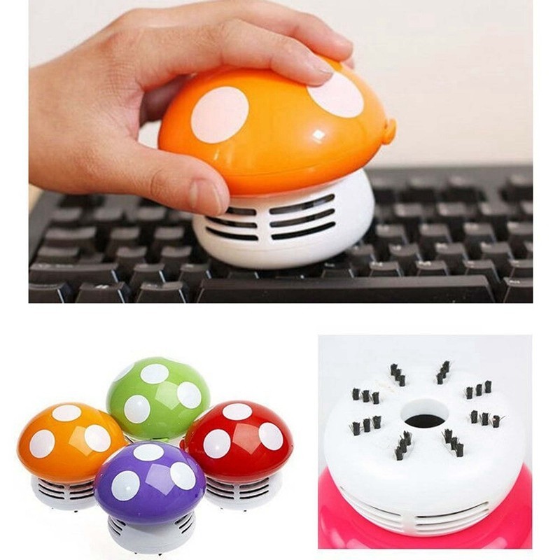 Cute Mini Mushroom Vacuum Cleaner Car Car Vacuum Cleaner Table Dust Vacuum Cleaner Sweeper CAR Acces