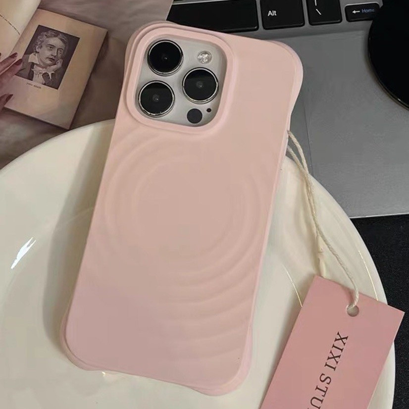 Casing Silikon Mewah untuk IPhone 15 11 14 13 12 Pro Max Casing Ponsel Pengisi Daya Nirkabel Magneti