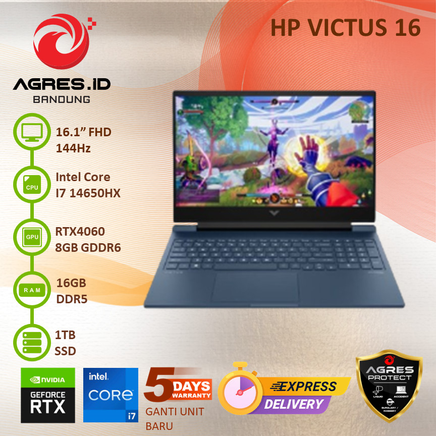 HP VICTUS 16 R1211TX I7 14650HX RTX4060 16GB 1TB 16.1" FHD IPS 144HZ