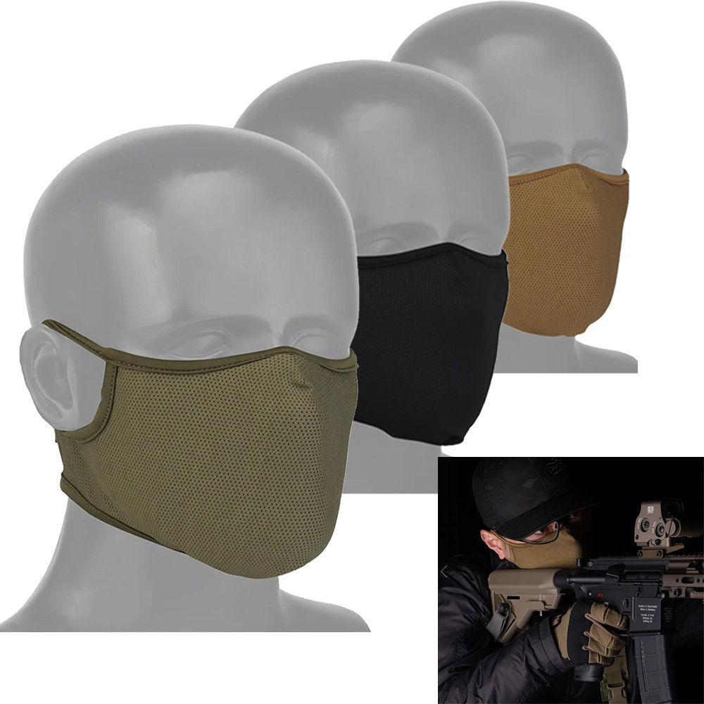 Tactical Mask Half Face Balaclava Mask for CS Army Military Hunting Outdoor Hiking Half Face Breatha