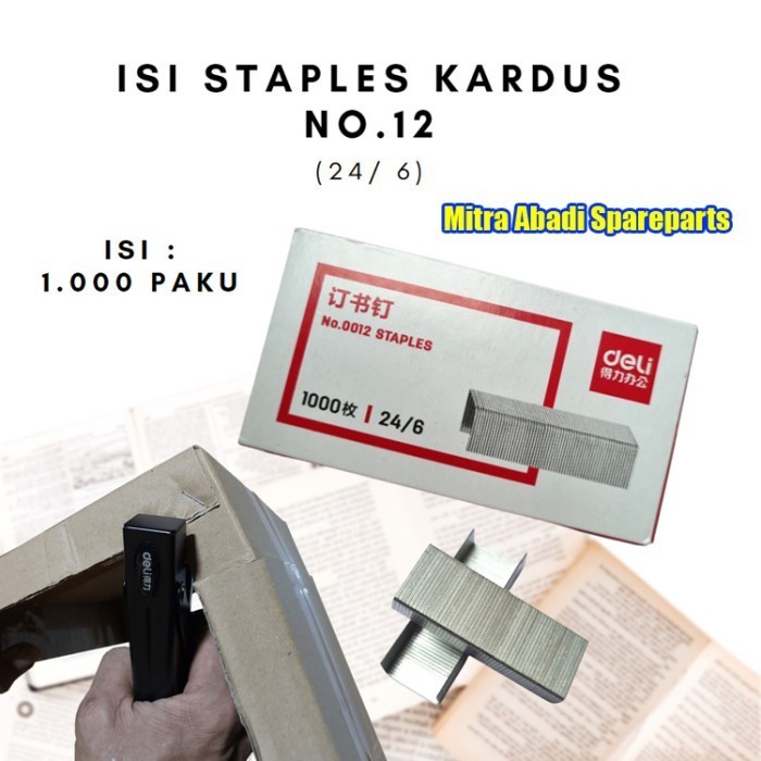 

REFILL ISI ULANG KARDUS STREPLES / STAPLES - 24/6 NO. 12 -ADN07