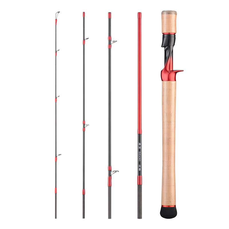 5 Sections Travel Fishing Rod 1.8-2.1m L ML Spinning Casting Portable Lure Rod Ultralight 30T Carbon