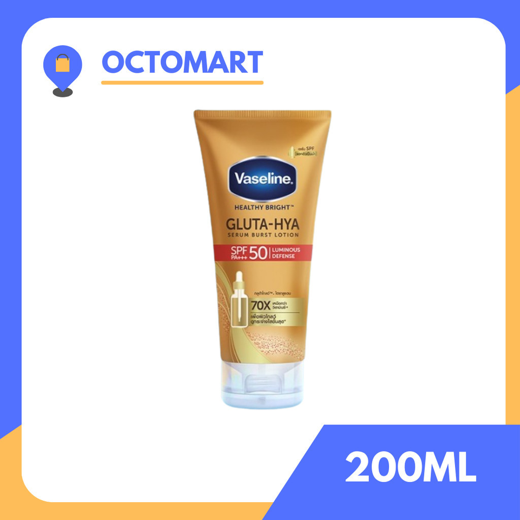 VASELINE Gluta-Hya 200ML Serum Burst Sunscreen SPF 50 PA+++ 200 ML