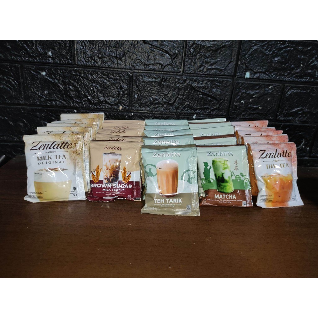 

Zenlatte 1 renteng 10 sachet minuman serbuk teh