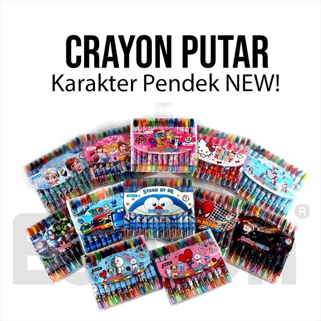 

[ES.JKT] Crayon putar PENDEK 12WRN/Rolling Crayon / Crayon Putar Pendek