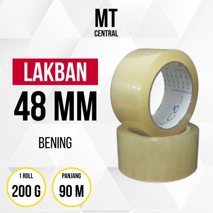 

Lakban Bening Isolasi Packing Tape uk. 48 mm - 1 roll