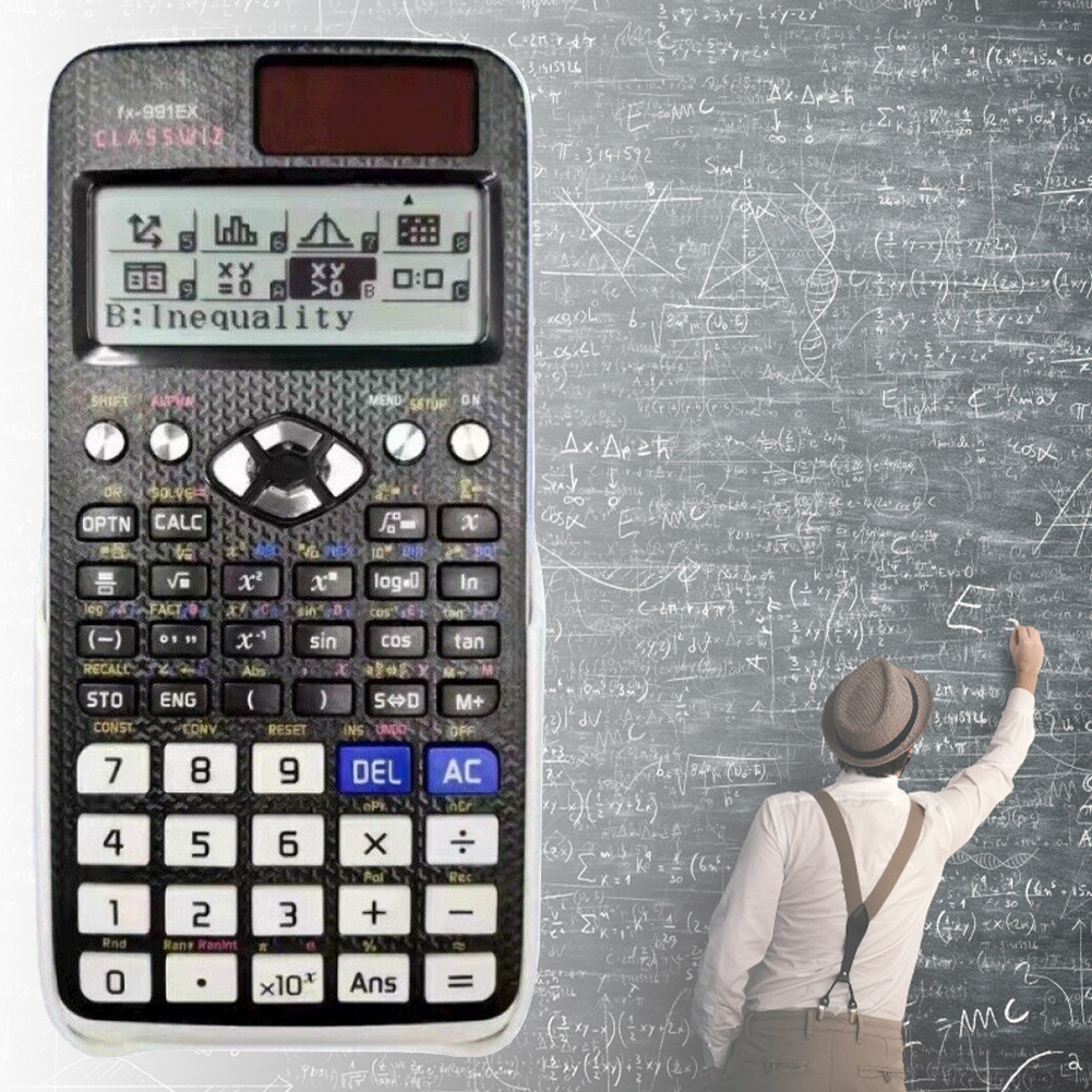

Advanced Scientific Calculator with Natural Display Math Calculator Solar Battery Power with 696 Functions for Students