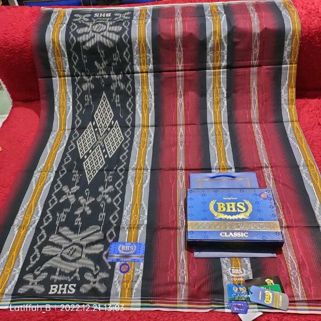 BHS Classic Gold C44 DKG DKH Sarung Pria Motif Elegan Bahan Berkualitas Ukuran 125x105 cm