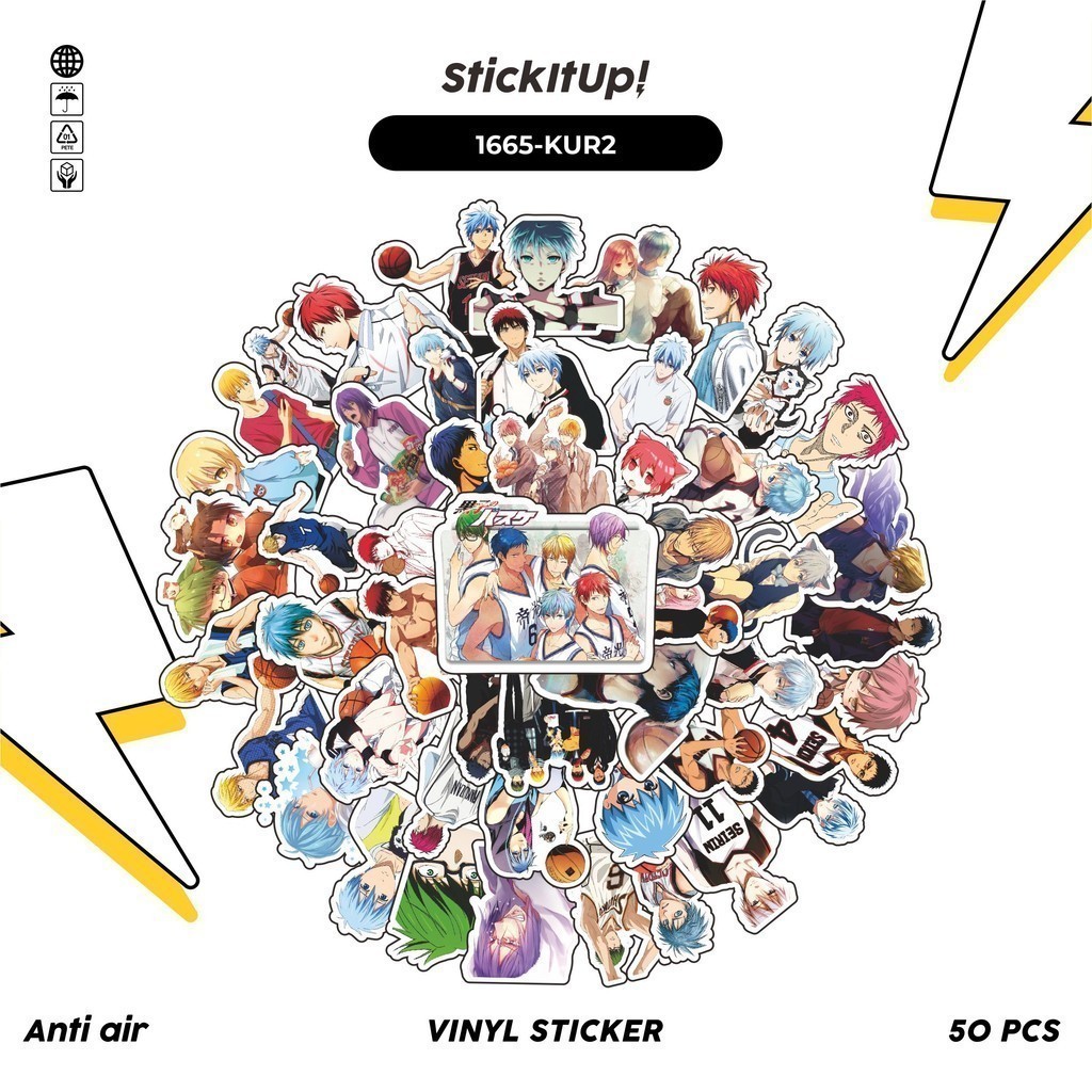 

COD✨ 100 Pcs Stiker KUROKO'S BASKETBALL CHARACTER MIX 02 Lucu Anti Air Untuk Dekorasi Notebook Sepeda Skateboard Handphone DIY
