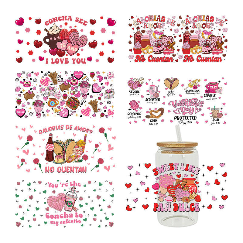 

UV DTF Transfer Sticker For The 16oz Libbey Glasses Wraps Cup Can DIY Waterproof Easy To Use Custom Decals D10996