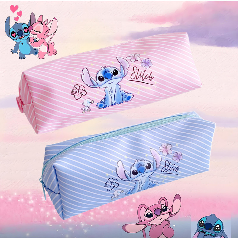 

Disney Stitch Anime Pencil Case Stitch Print Pen Bag Cartoon Students Storage Bag Stationery kids Toy Christmars Gift for Child