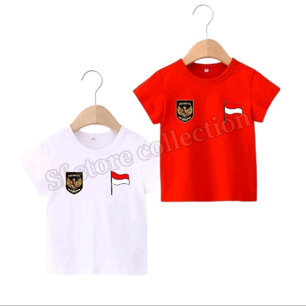 Kaos Anak Merah Putih Bendera Garuda Logo