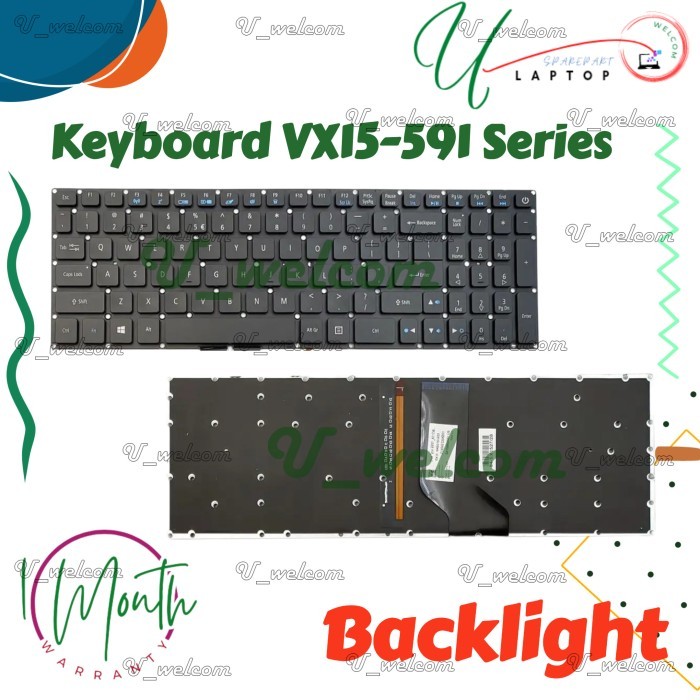 Key Keyboard Aspire VX 15 VX15 VX5-591G VX5-591 VX5-793 VN7-593 VN7-793 VN7-793G Backlight