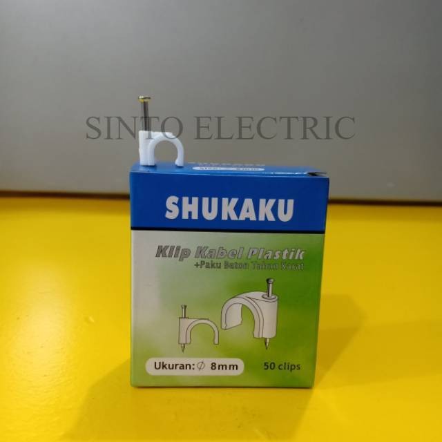 SHUKAKU Klem Kabel 8mm Klem Paku Kabel
