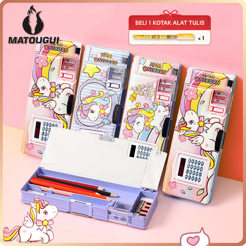 

Alat Tulis - Budaya - Pengetahuan - Inovasi. Tempat Pensil Magnet Karakter Anak Lucu Kalkulator / Pencase Kotak pensil pola unicorn kartun multi -fungsi Kalkulator