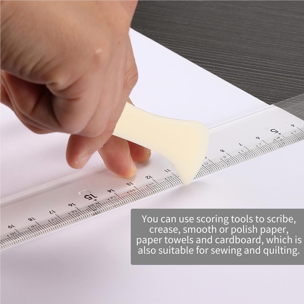 

2PCS/SET Paper Bone Folder Multifunctional Scoring Tool Easy to Use Creaser Tool Making Card Bookbinding Leather Crafts