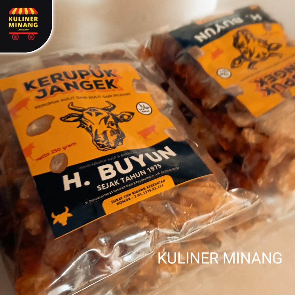 

Kuliner Minang Kerupuk Kulit Jangat Jangek Latuah H. Bu Yun Buyun Mentah 250 gr Oleh-Oleh Asli Kampung Cemilan Makanan Payakumbuh Khas Padang Snack Jajanan Kabau Gurih Spicy Murah Renyah Resmi 100% Halal Original AX02