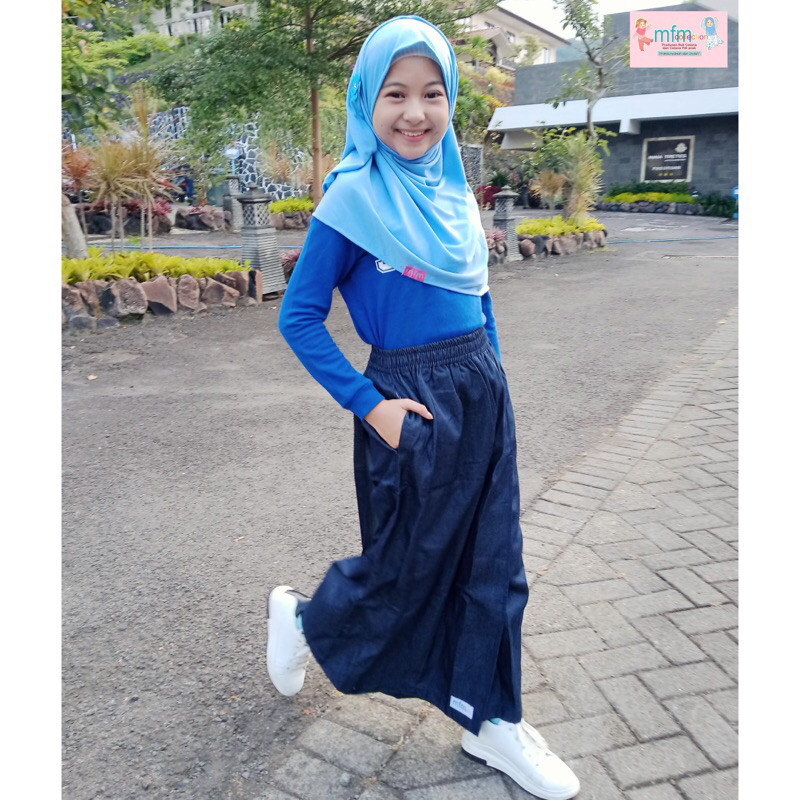 AW51TI Rok celana anak- rok celana anak jeans- Rok celana kekinian - Rok Anak Jeans - Rok Jeans Anak