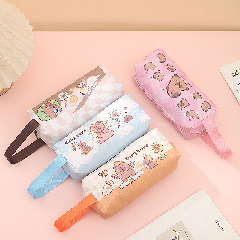 

Cute Fashion Capybara Pencil Case Large Capacity Stationery Cases Cartoon Capybara Pen Bag School Supplies Birthday Gifts