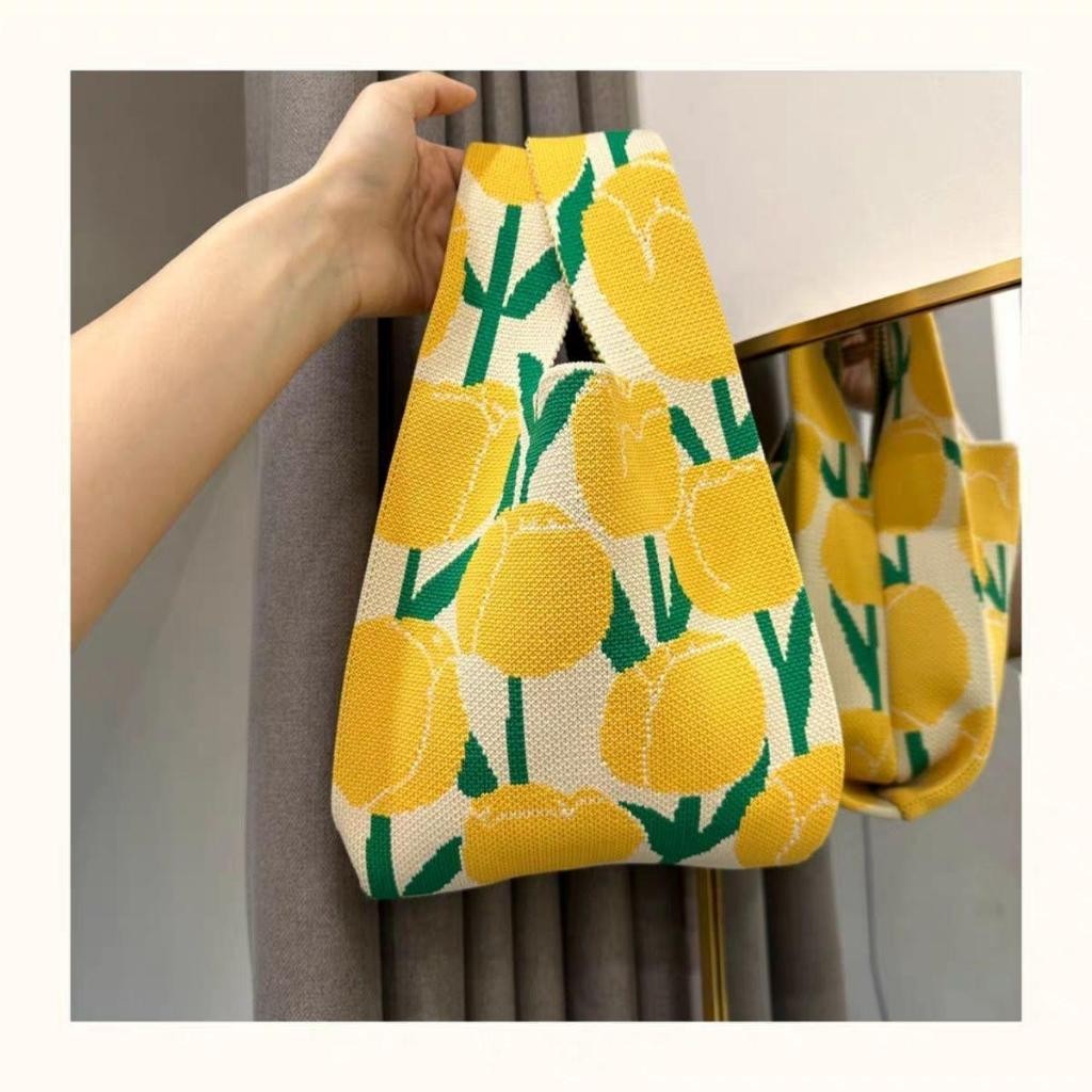 Tas Tote Wanita Bahan rajut Motif Lucu unik kece Tote Bag Wanita import terbaru