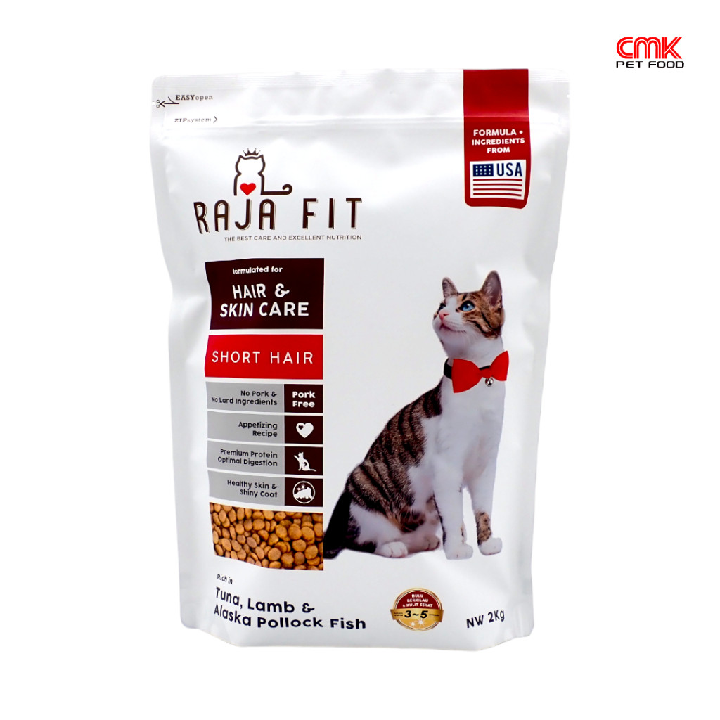 QA45VN CMK Raja Fit Cat Food Hair & Skincare Short Hair 2Kg