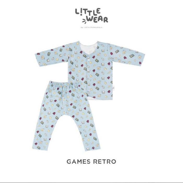 Little Palmerhaus Little Wear Long Sleeve setelan Lengan Panjang - games, 1-2 tahun