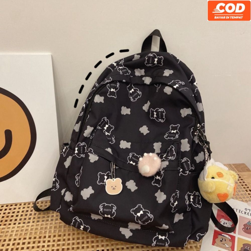 Tas Gendong Kecil Untuk Wanita Print Motif Bear Tas Mini Lucu Korean Steyle