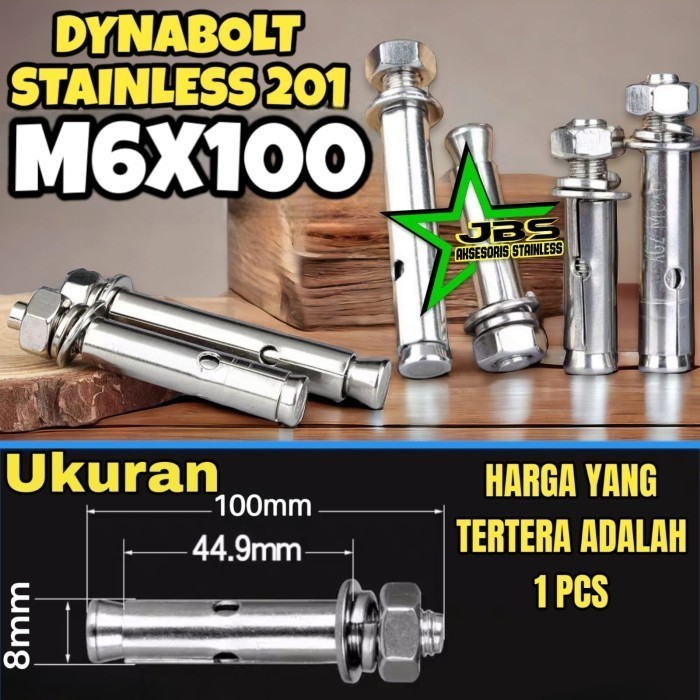 DYNABOLT SS 201 M6×100 - DINABOLT - ANCHOR BOLT STAINLESS