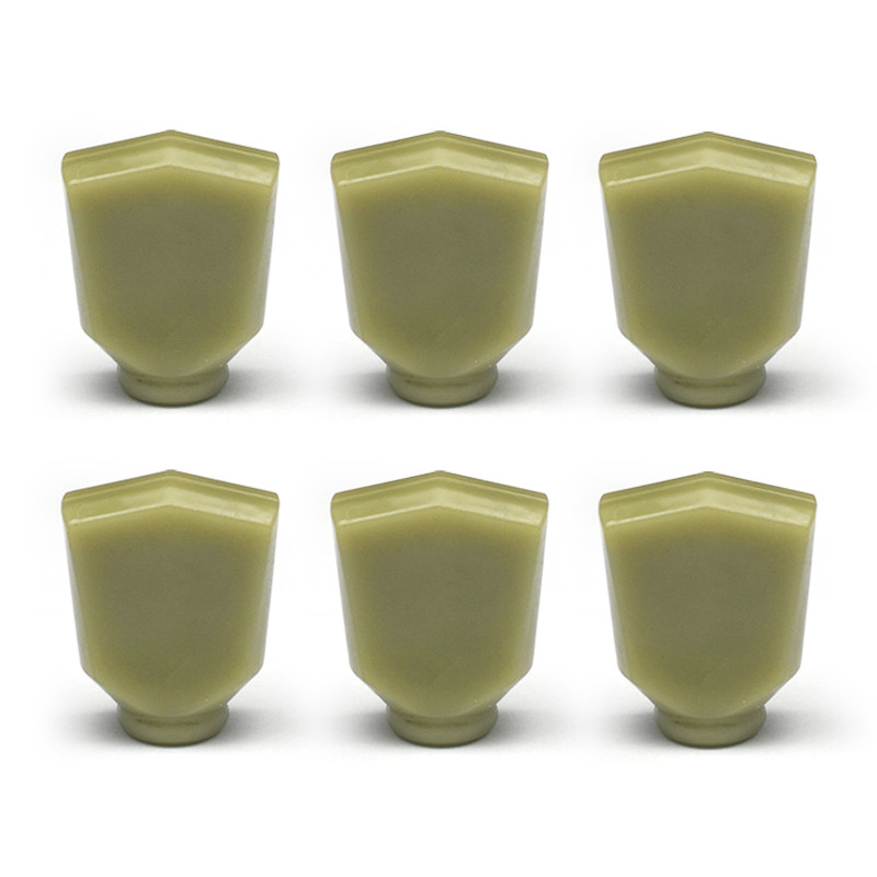 6Pcs Jade Green Retro Trapezoid Plastic Guitar Tuning Peg Tuners Machine Heads Replacement Button Kn