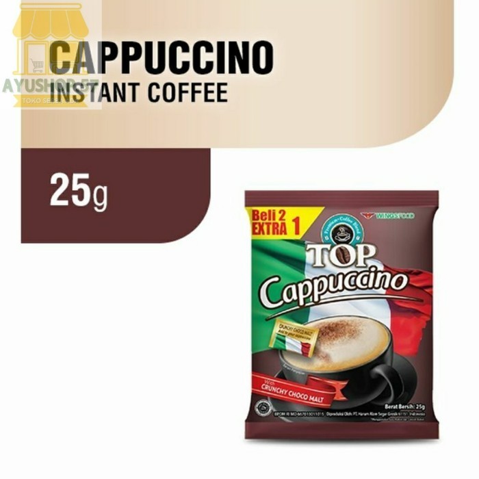 

Top Kopi Cappucino [25 g/ 10+5 Sachet/ Renceng] - AYUSHOP57