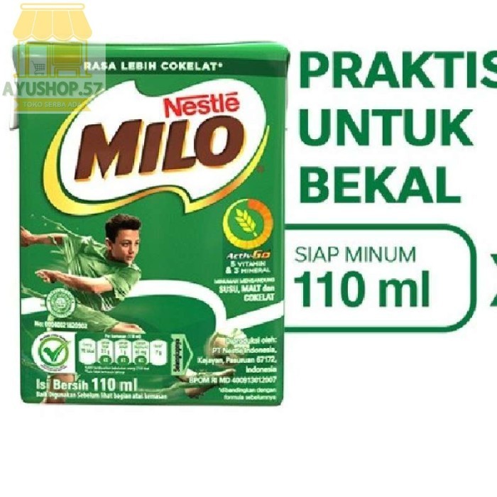 

6 pcs - Milo UHT Susu Coklat [110 mL] - AYUSHOP57