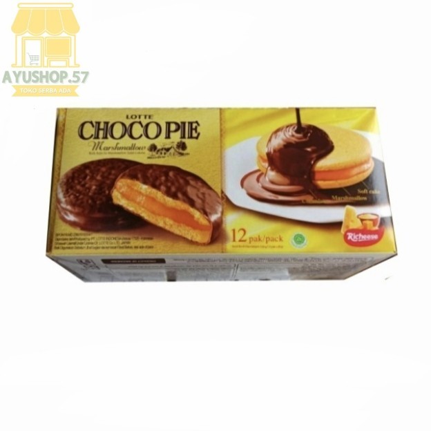 

Lotte Choco Pie Richeese Marshmallow Keju [12pcs/28gr/Box] - AYUSHOP57