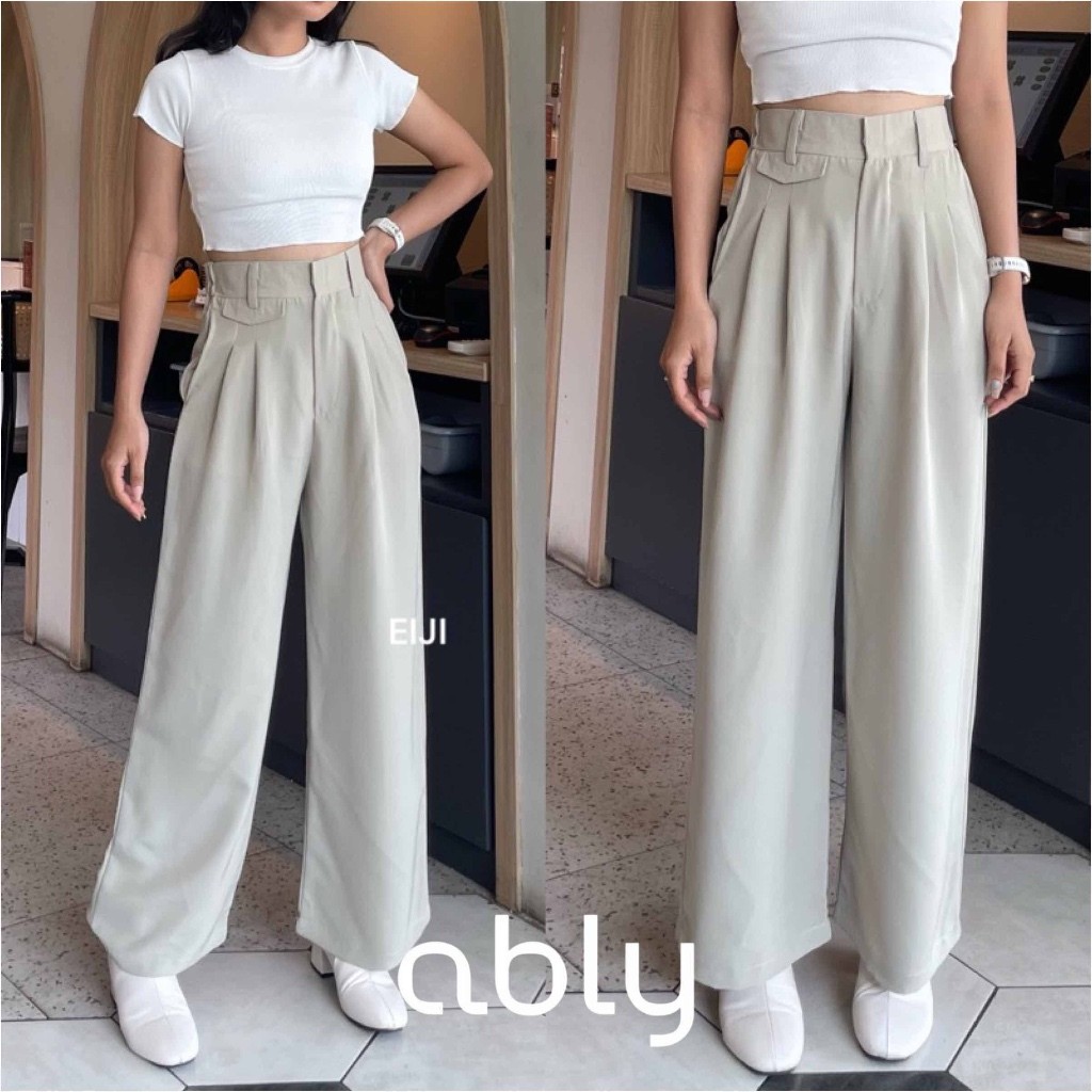 Ably - Oro pants - loouse pants wanita - celana basic wanita - basic & formal - celana anti kusut