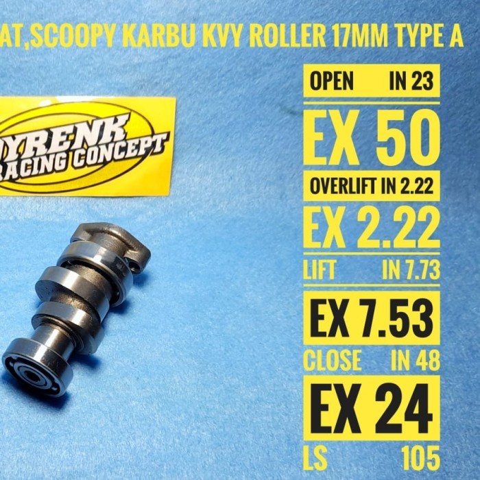 NOKEN AS RACING BEAT KARBU KVY KOMPETISI 115CC 130CC 150CC BOYRENK  - B KLEP SUDUT