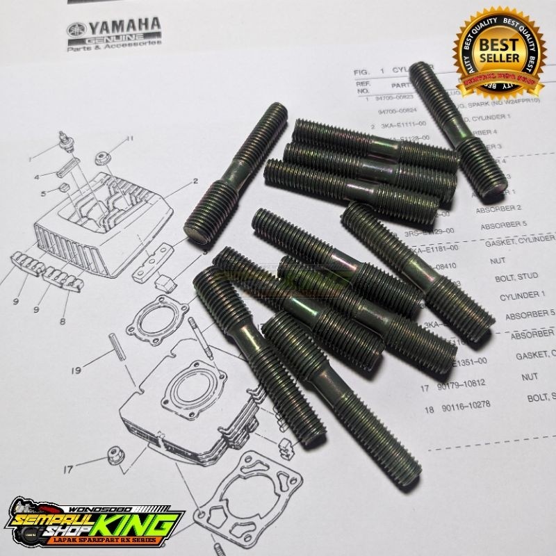 Baut tanam blok Rx king Overbosh 12x14 baut tanam boring rxking rxs rxk