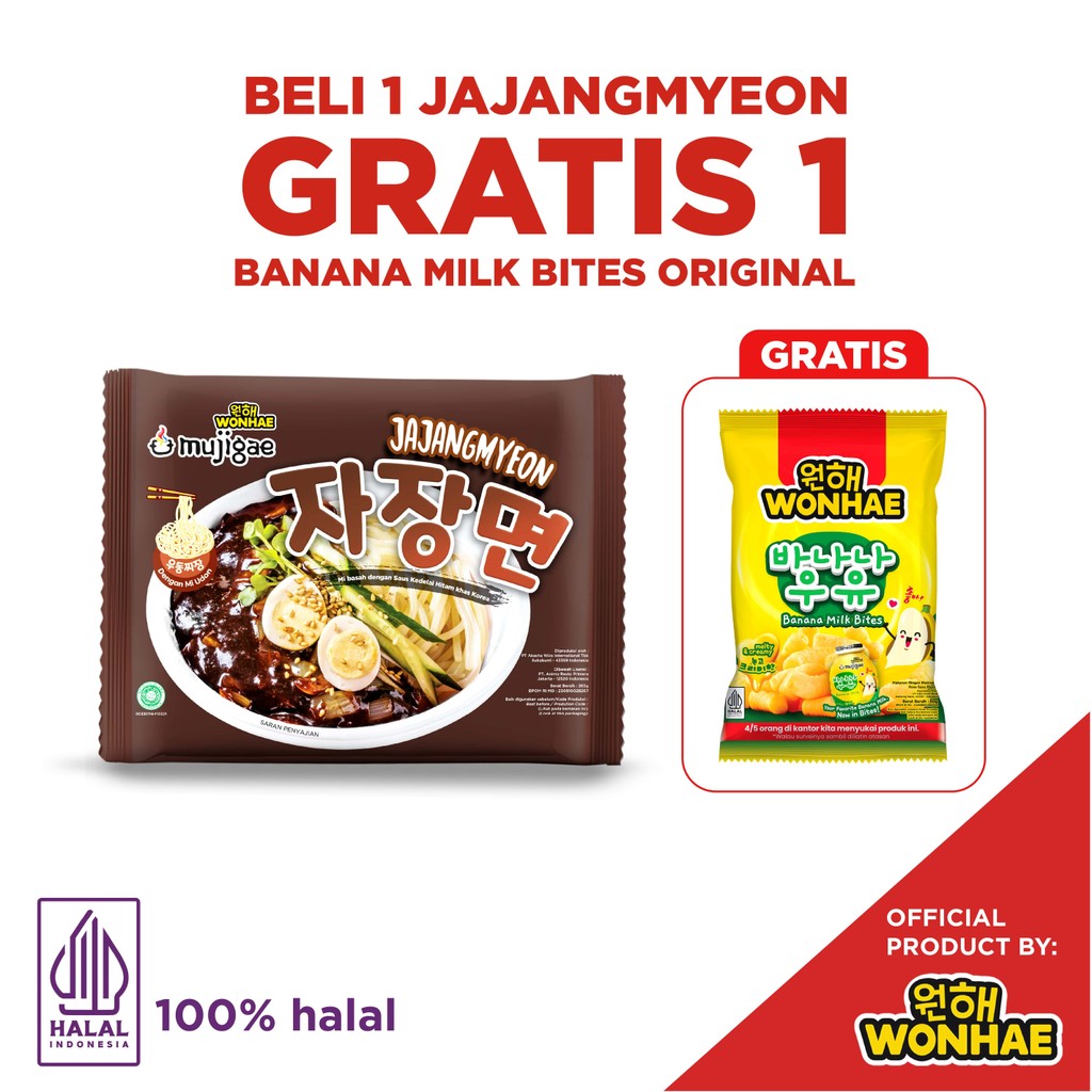 

PROMO BELI 1 Jajangmyeon GRATIS 1 Banana Milk Bites