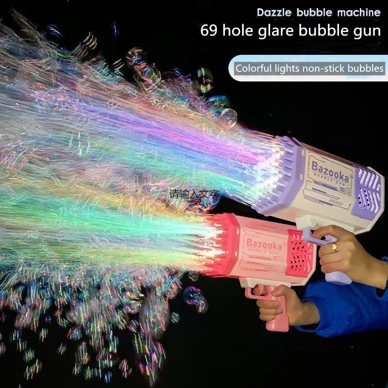 COD Murah Mainam Bubble Gun Bazooka Besar Jumbo 25 Lubang Mainan Tembak Gelembung Roket SS1526