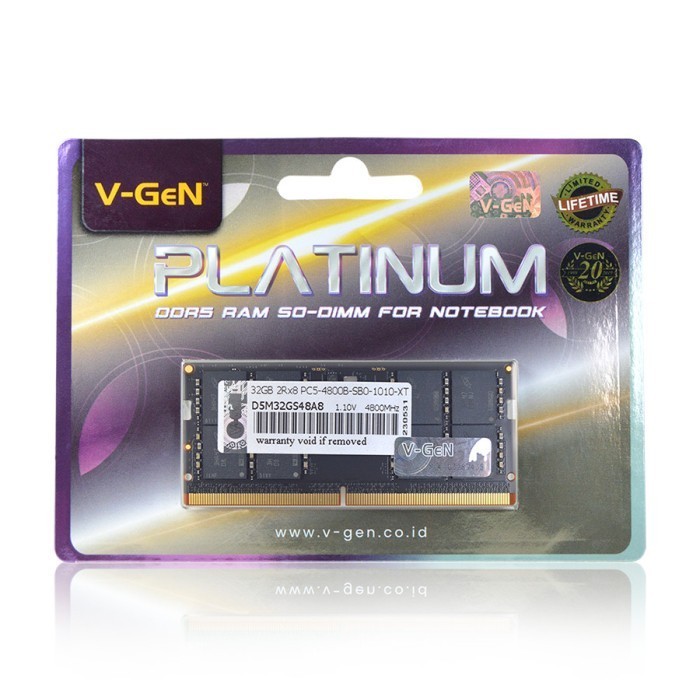 V-GEN Platinum DDR5 32GB (1x32GB) 5600Mhz - SoDimm