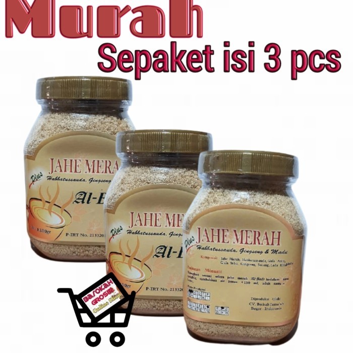 

isi 3 botol sepaket jahe merah al badr serbuk jahe merah super