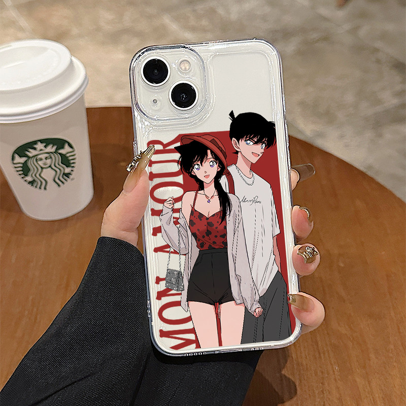 IPHONE Case Detective Conan Rachel Moore Kudo Shinichi Tipis dan ringan Transparan Silikon Soft Case